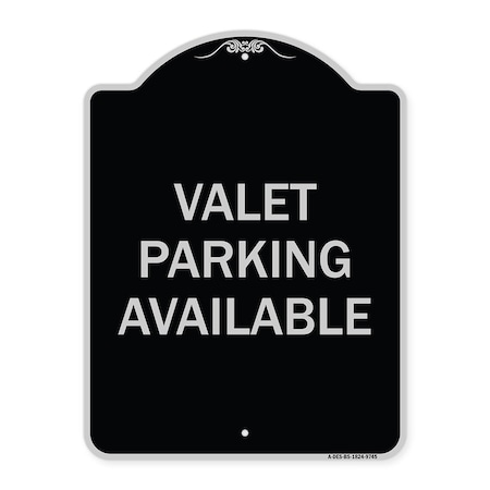 Designer Series-Valet Parking Available Black & Silver Heavy-Gauge Aluminum